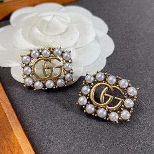 10 double g earrings white for women 2799