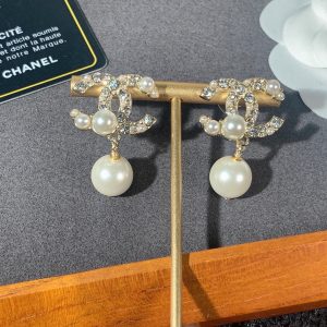 5 pearl c double earrings gold for women 2799