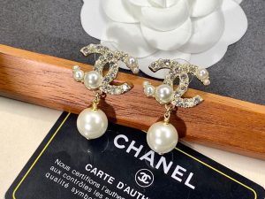 6 pearl c double earrings gold for women 2799