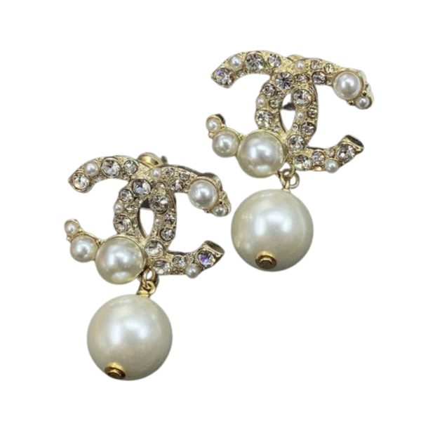 11 pearl c double earrings gold for women 2799