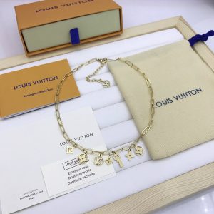 5 key big chain necklace gold tone for women 2799