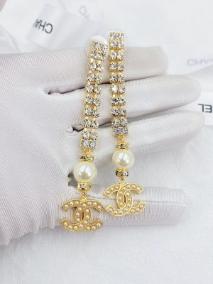 thick long earrings gold tone for women 2799