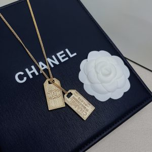 3 two tag engraving signature necklace gold tone for women 2799
