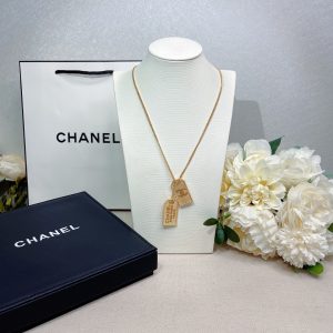 5 two tag engraving signature necklace gold tone for women 2799
