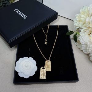 6 two tag engraving signature necklace gold tone for women 2799
