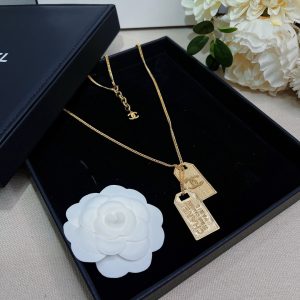 9 two tag engraving signature necklace gold tone for women 2799
