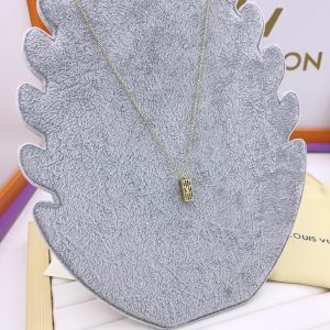 1-Rectangular Pendant Necklace Gold Tone For Women   2799