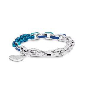 1 lv x yk paradise chain bracelet blue for men m0977l 2799