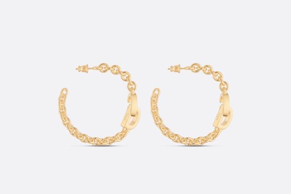 2 cd lock earrings gold for women e2315wommt d300 2799