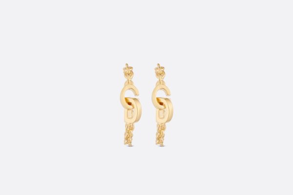 3 cd lock earrings gold for women e2315wommt d300 2799