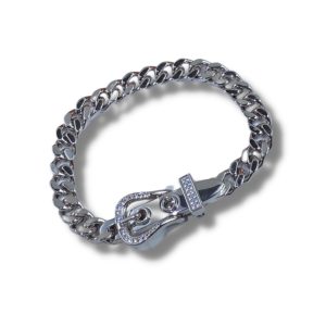 gourmette beaded bracelet silver for women 2799