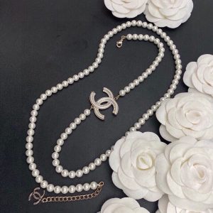 1 cc long pearl necklace white for women 2799