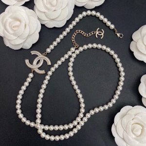 2 cc long pearl necklace white for women 2799