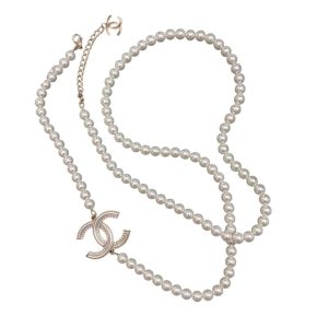 4 cc long pearl necklace white for women 2799