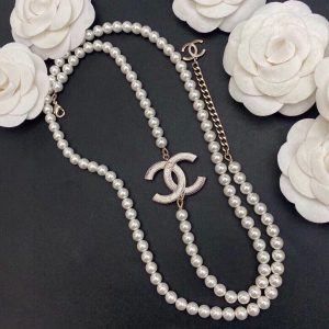 5 cc long pearl necklace white for women 2799