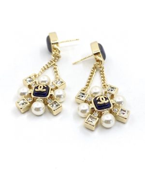 2 chain earrings gold for women 2799
