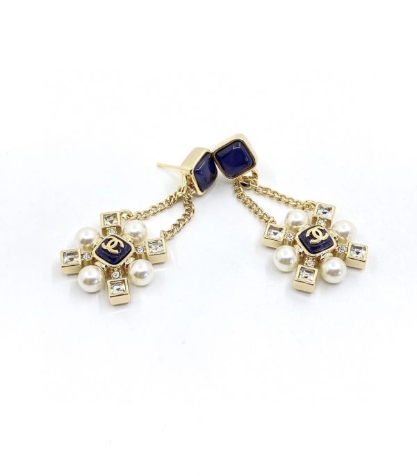 9 chain earrings gold for women 2799