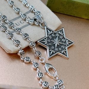 1 gg star necklace sliver tone for women 2799