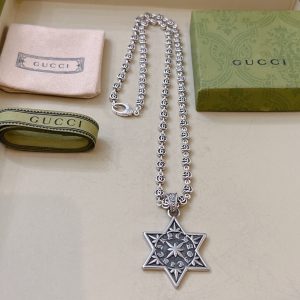 6 gg star necklace sliver tone for women 2799