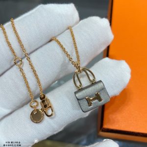 3-Constance Amulets Pendant Necklace Gold Tone For Women   2799