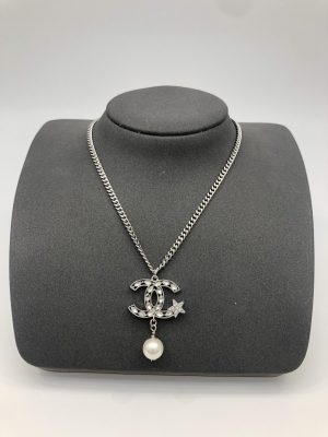 1 necklace pendant cc silver for women 2799