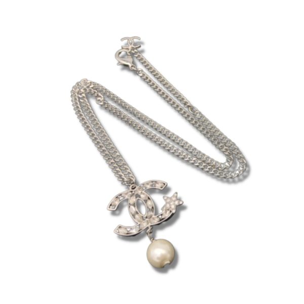 4 necklace pendant cc silver for women 2799