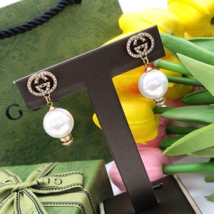 pearls earrings gold for women 2799