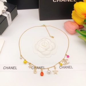 6 necklace cc gold for women 2799