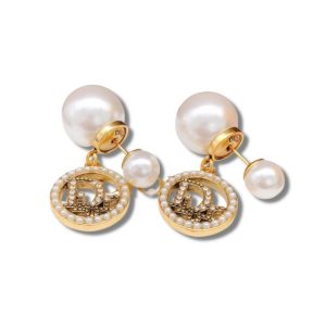 4 cd earrings gold for women 2799