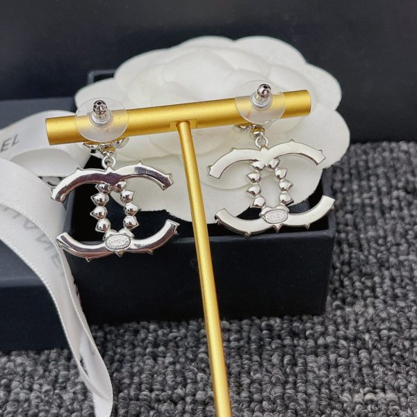 7 triple cc drop earrings silver for women 2799