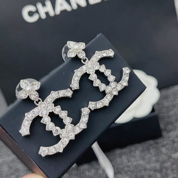 8 triple cc drop earrings silver for women 2799