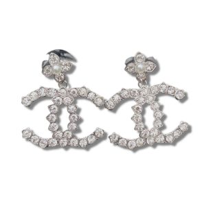 11 triple cc drop earrings silver for women 2799