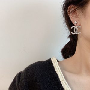 12 triple cc drop earrings silver for women 2799