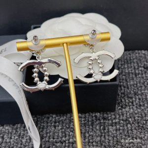 14 triple cc drop earrings silver for women 2799