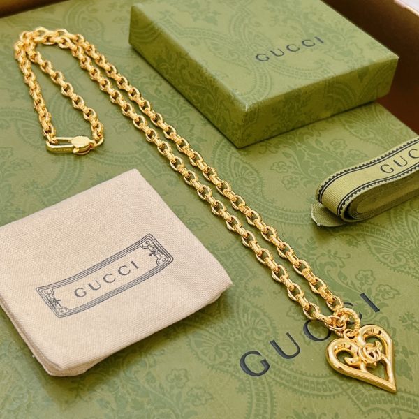 2 heart gg top necklace gold for women 2799