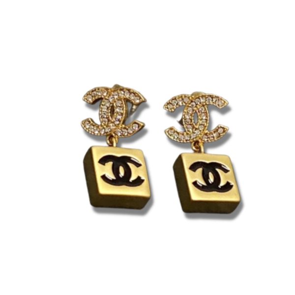 4 double c earrings gold for women 2799 2