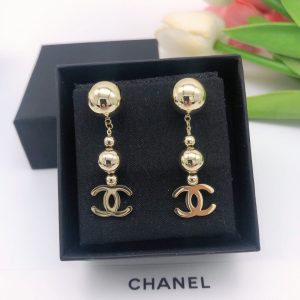 cc ball earrings gold for women 2799