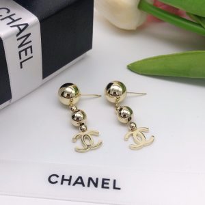 1 cc ball earrings gold for women 2799