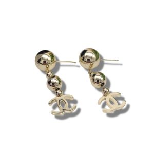 4 cc ball earrings gold for women 2799