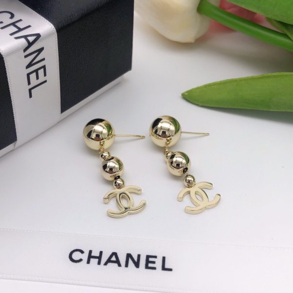6 cc ball earrings gold for women 2799