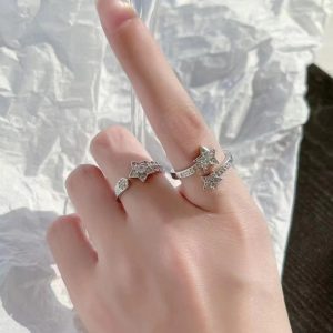 6 coco rings silver for women 2799