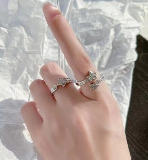 6 coco rings silver for women 2799