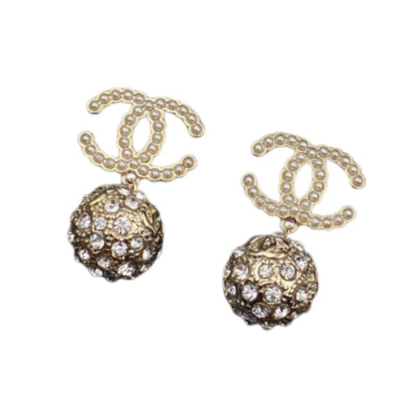 4 double c earrings gold for women 2799 3