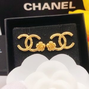 rose flower earrings gold for women 2799