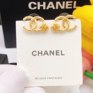 1 rose flower earrings gold for women 2799