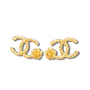 4 rose flower earrings gold for women 2799