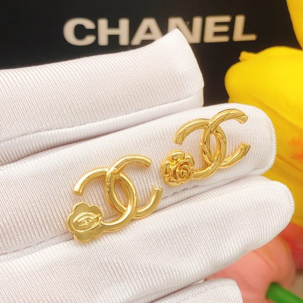 6 rose flower earrings gold for women 2799