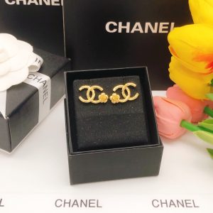 10 rose flower earrings gold for women 2799
