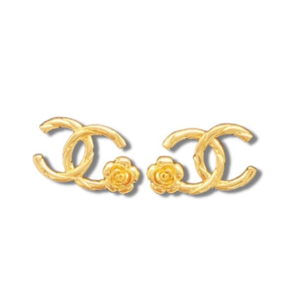 11 rose flower earrings gold for women 2799