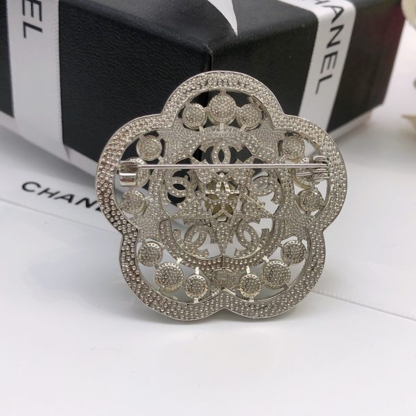 2 camellia brooch silver for women 2799